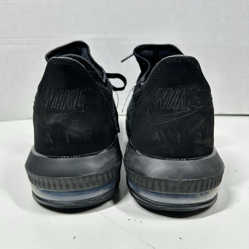 2019 Nike LeBron 16 Low “Triple Black” Size 13 CI2668-002 - Picture 8 of 10